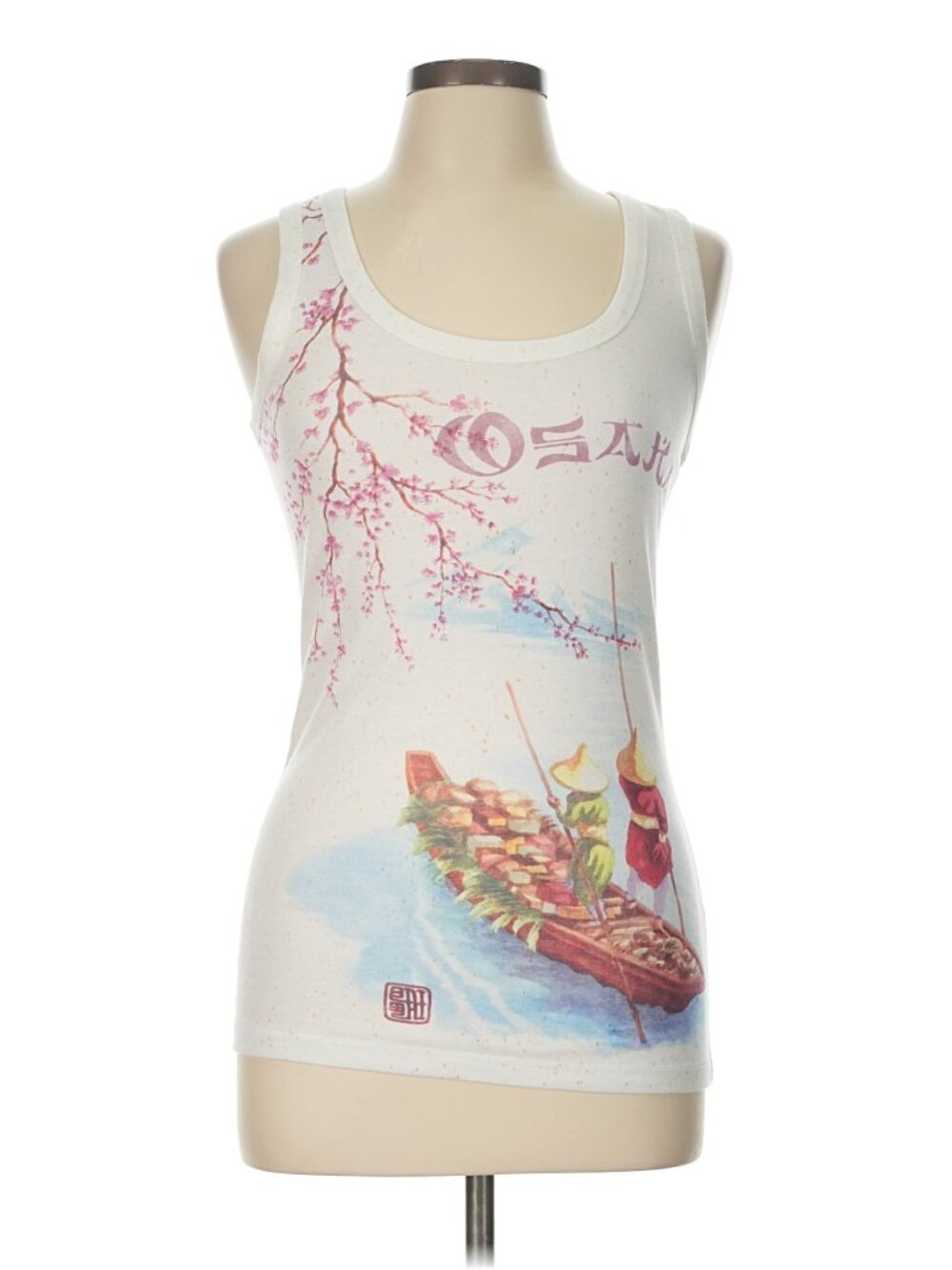 Tank Top OSHA CHERRY BLOSSOM ASIAN VINTAGE BOHO FLORAL Y2K RARE